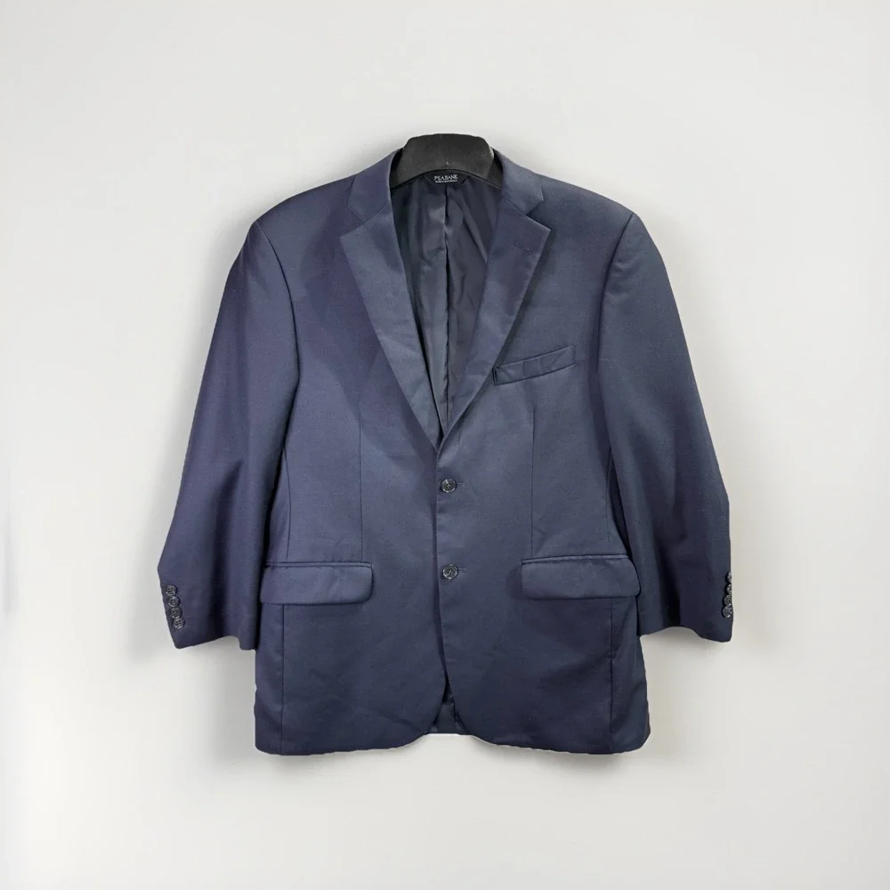 Jos‎ A Bank Blazer Mens Size 44R Navy Blue Classic Sport Coat